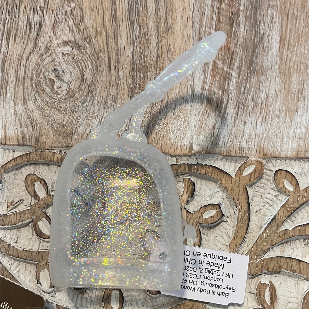 Bath & Body Works Glittery Silver Hand Sanitizer Holder